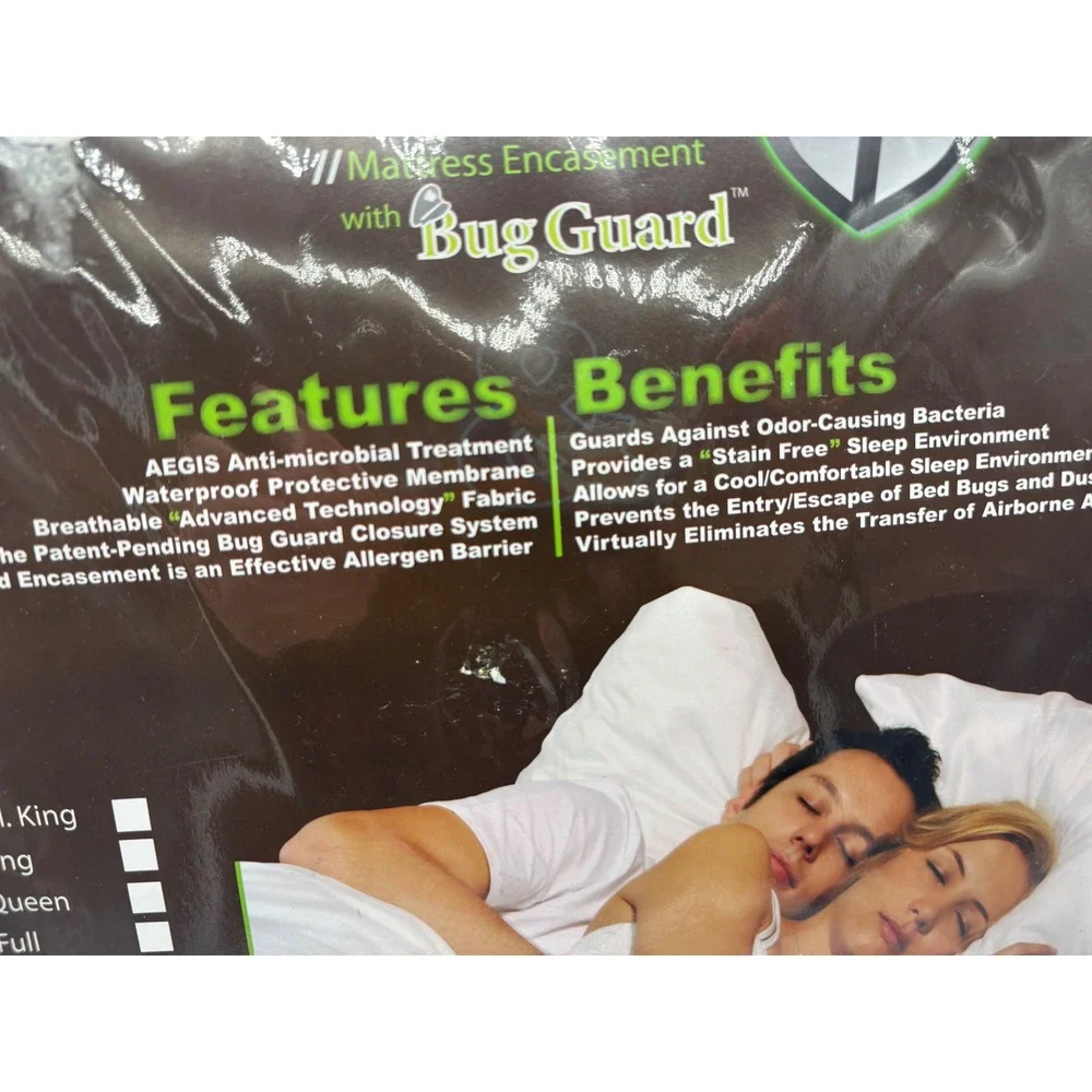 NEW Allergy Sentry Twin Mattress Encasement Bug Guard Waterproof Bed Bug Cover
